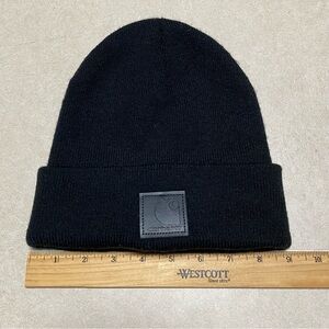 Carhartt Beanie Unisex OS Black Tonal Patch Knit Beanie